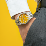 Citizen Tsuyosa Automatic Yellow Dial Silver Steel Strap Watch for Men - NJ0150-81Z Buy Now By Citizen