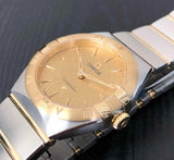 Shop Omega Constellation Manhattan Yellow Dial Two Tone Steel Strap Watch for Women - 131.20.28.60.08.001 in USA