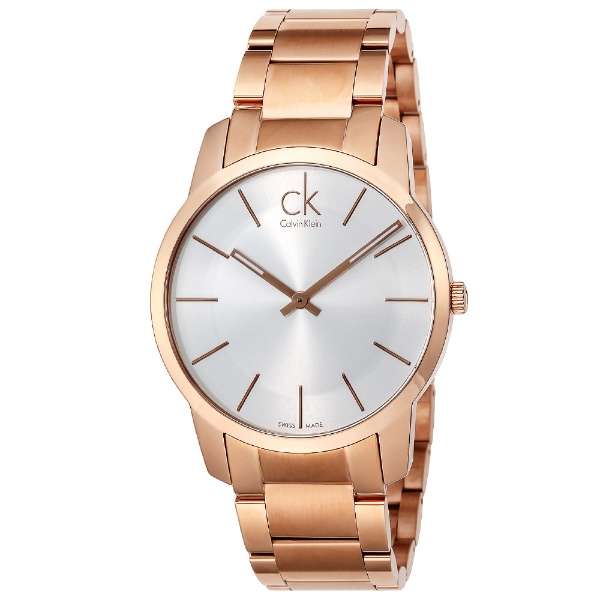 Calvin Klein City White Dial Rose Gold Steel Strap Watch for Men - K2G21646 Buy Now By Calvin Klein