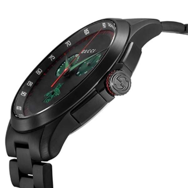Shop Gucci G Timeless Quartz Black Dial Black Steel Strap Watch for Men - YA126270 in USA