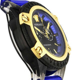 Versace Icon Active Chronograph Black Dial Blue Rubber Strap Watch For Men VEZ700521 Buy Now By Versace