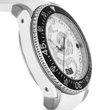 Shop Gucci Dive Quartz White Dial White Rubber Strap Watch For Men - YA136330 in USA