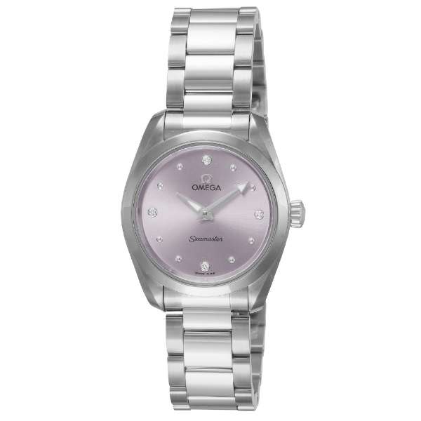 Shop Omega Seamaster Aqua Terra Quartz Purple Dial Silver Steel Strap Watch for Women - 220.10.28.60.60.001 in USA