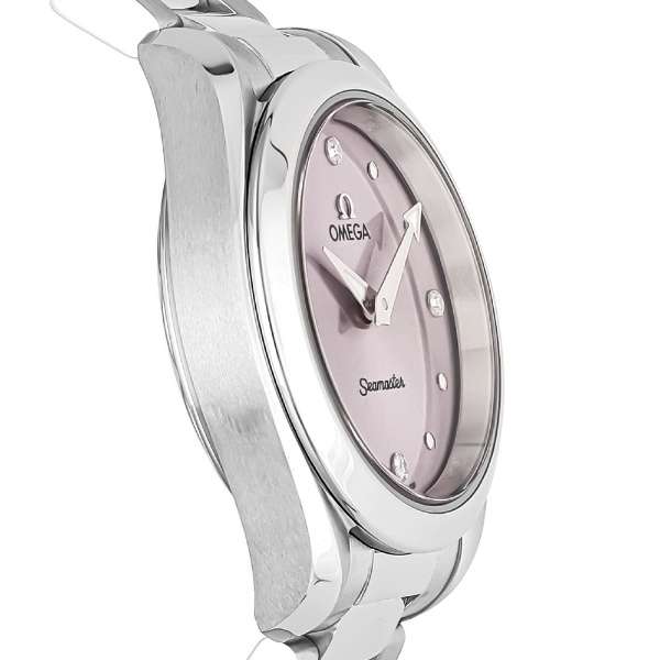 Shop Omega Seamaster Aqua Terra Quartz Purple Dial Silver Steel Strap Watch for Women - 220.10.28.60.60.001 in USA