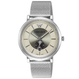 Versace V-Circle Silver Dial Silver Mesh Bracelet Watch for Men - VBQ060017 Buy Now By Versace