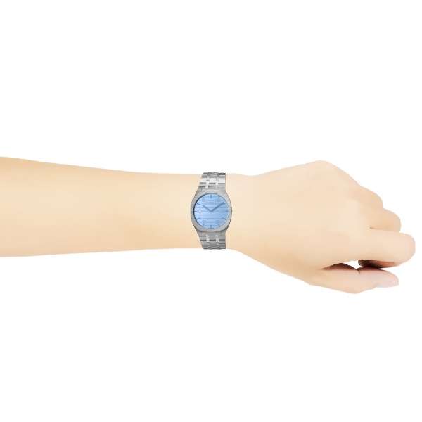Shop Gucci 25H Quartz Blue Dial Silver Steel Strap Unisex Watch - YA163408 in USA