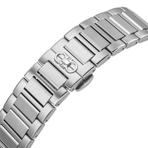 Shop Salvatore Ferragamo F-80 Classic Silver Dial Silver Steel Strap Watch for Men - SFDT02223 in USA