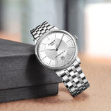 Tissot T Classic Carson Premium Powermatic 80 White Dial Silver Steel Strap Watch For Men - T122.407.11.031.00 Buy Now By Tissot