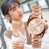 Michael Kors Bradshaw Chronograph Rose Gold Dial Rose Gold Steel Strap Watch for Women - MK5799 Buy Now By Michael Kors