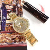 Michael Kors Parker Analog Crystals Gold Dial Gold Steel Strap Watch For Women - MK7283 Buy Now By Michael Kors