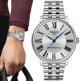 Tissot T Classic Carson Premium Powermatic 80 Silver Dial Silver Steel Strap Watch For Men - T122.407.11.033.00 Buy Now By Tissot