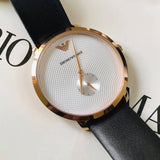 Emporio Armani Modern Slim Analog Silver Dial Brown Leather Strap Watch For Men - AR11163 Buy Now By Emporio Armani