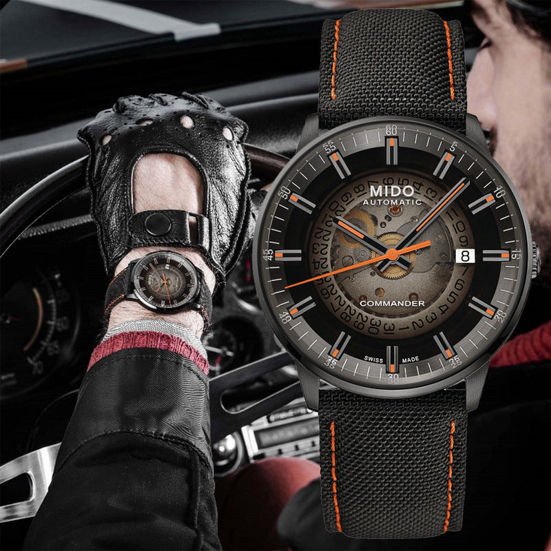 Mido Commander Automatic Gradient Black Dial Black Nylon Strap Watch For Men - M021.407.37.411.00 Buy Now By Mido
