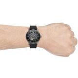 Emporio Armani Meccanico Skeleton Black Dial Black Leather Strap Watch For Men - AR60026 Buy Now By Emporio Armani