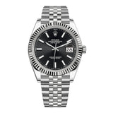 Shop Rolex Datejust 41 Oyster Black Dial Two Tone Oystersteel & White Gold Strap Watch for Men - M126334-0018 in USA
