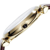 Emporio Armani Gianni T Bar Burgundy Dial Burgundy Leather Strap Watch For Women - AR1757 Buy Now By Emporio Armani