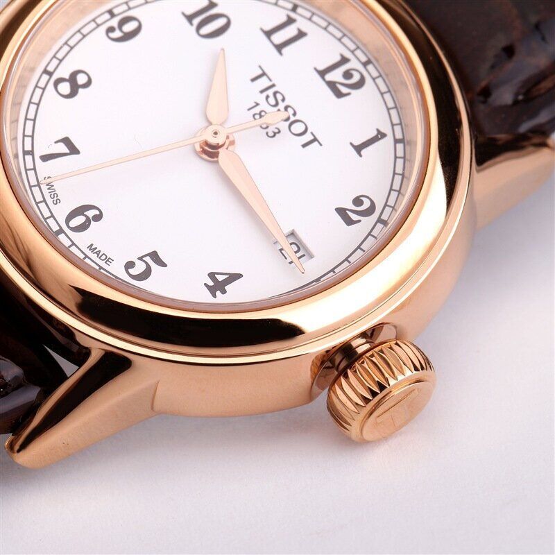 Tissot Carson White Dial Brown Leather Strap Watch For Women - T085.210.36.012.00 Buy Now By Tissot