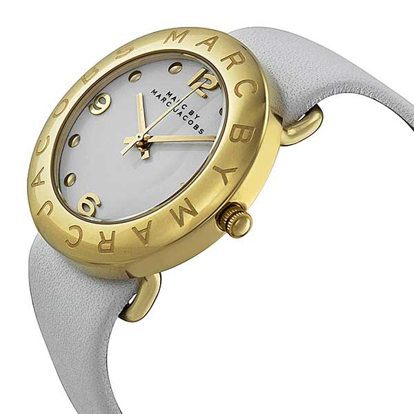Marc Jacobs Amy White Dial White Leather Strap Watch for Women - MBM1150 Buy Now By Marc Jacobs