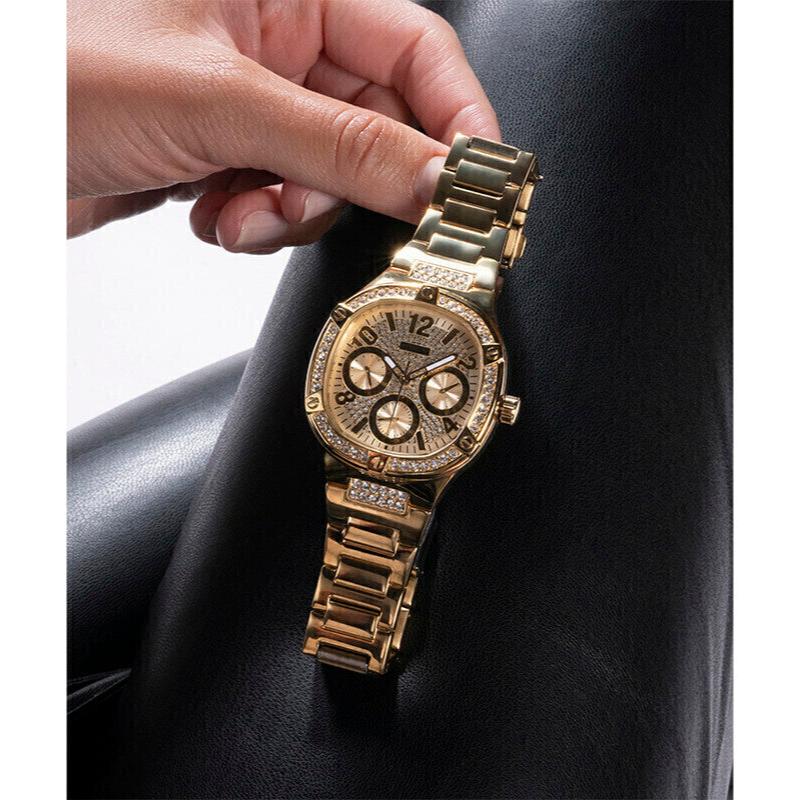 Guess Duchess Quartz Gold Dial Gold Steel Strap Watch For Women - GW0558L2 Buy Now By Guess