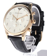 Emporio Armani Classic Chronograph White Dial Black Leather Strap Watch For Men - AR1892 Buy Now By Emporio Armani