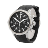 Shop IWC Aquatimer Chronograph Black Dial Black Leather Strap Watch for Men - IW376803 in USA