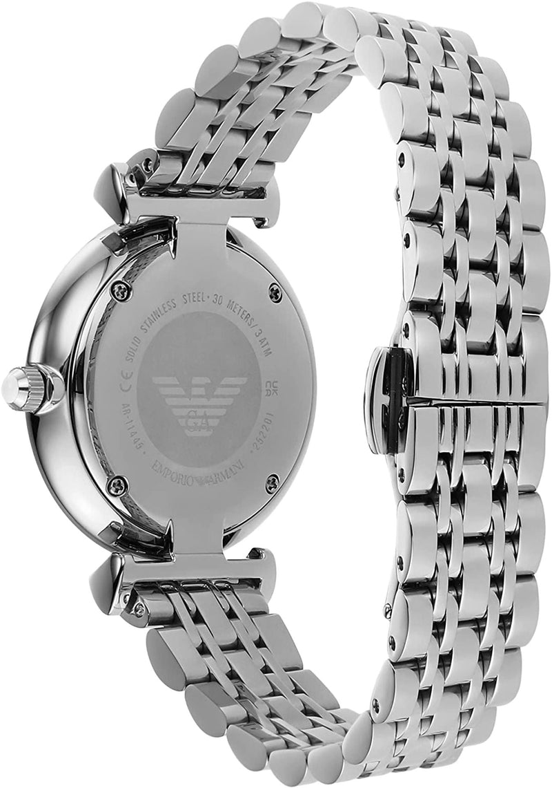 Emporio Armani Gianni T-Bar Quartz Silver Dial Silver Steel Strap Watch For Women - AR11445 Buy Now By Emporio Armani
