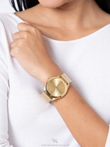 Michael Kors Slim Runway Quartz Gold Dial Gold Mesh Bracelet Watch For Women - MK8625 Buy Now By Michael Kors