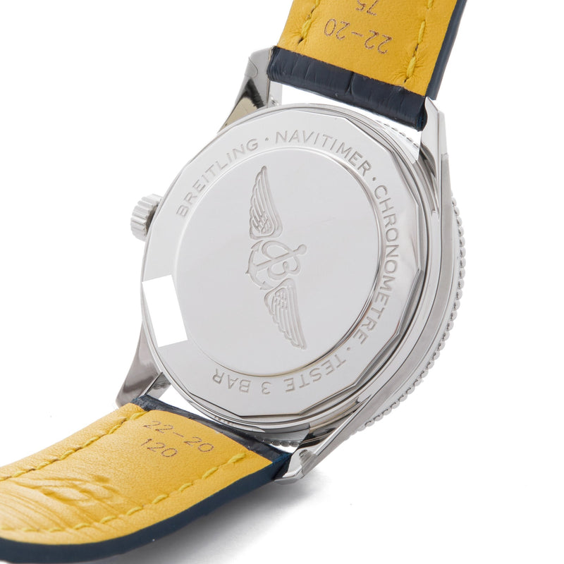 Shop Breitling Navitimer Automatic 41mm Blue Leather Strap Mens Watch - A17326211C1P3 in USA