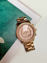 Michael Kors Dylan Rose Gold Dial Rose Gold Steel Strap Watch for Women - MK5576 Buy Now By Michael Kors