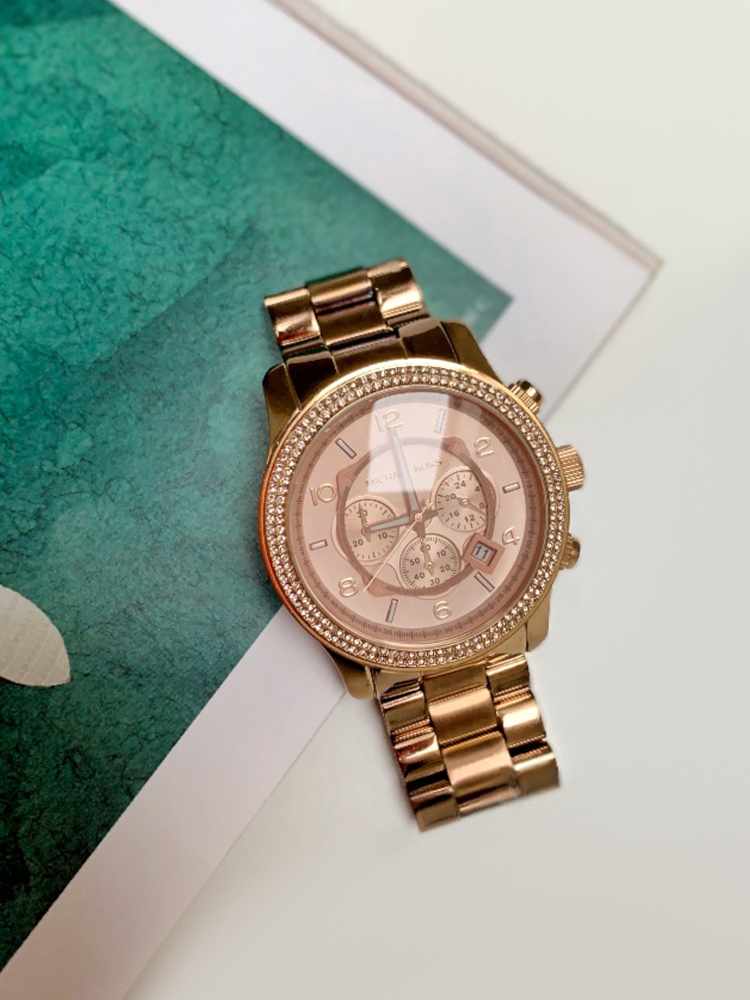 Michael Kors Dylan Rose Gold Dial Rose Gold Steel Strap Watch for Women - MK5576 Buy Now By Michael Kors