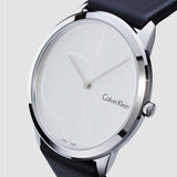 Calvin Klein Minimal Black Dial Black Leather Strap Watch for Men - K3M211C3 Buy Now By Calvin Klein