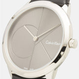 Calvin Klein Minimal Black Dial Black Leather Strap Watch for Men - K3M211C3 Buy Now By Calvin Klein
