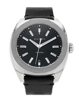 Gucci GG2570 Black Dial Black Leather Strap Watch For Men - YA142206 Buy Now By Gucci