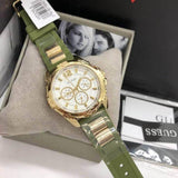 Guess Interpid 2 Golden Dial Two Tone Silicon Strap Watch For Women - W0325L5 Buy Now By Guess