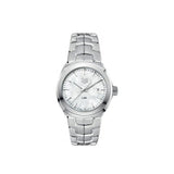 Shop Tag Heuer Link Quartz Mother of Pearl Dial Silver Steel Strap Watch for Women - WBC1310.BA0600 in USA