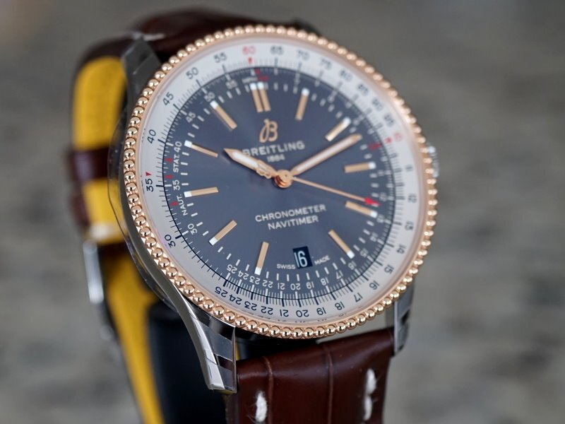 Shop Breitling Navitimer 1 Automatic 41mm Black Dial Brown Leather Strap Mens Watch - U17326211M1P1 in USA