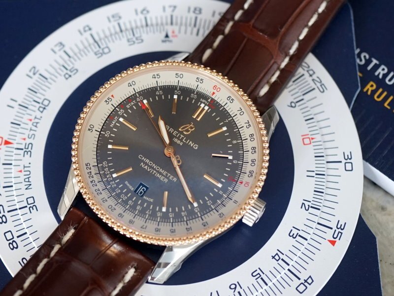 Shop Breitling Navitimer 1 Automatic 41mm Black Dial Brown Leather Strap Mens Watch - U17326211M1P1 in USA