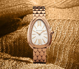 Bvlgari Serpenti Seduttori Diamonds Silver Dial Rose Gold Steel Strap Watch for Women - SERPENTI103146