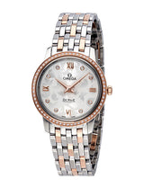 Shop Omega De Ville Prestige Quartz Diamonds Silver Dial Two Tone Steel Strap Watch for Women - 424.25.27.60.52.001 in USA
