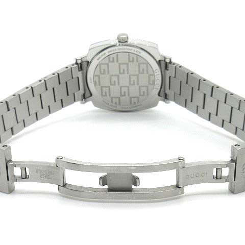 Shop Gucci Grip Quartz Silver Dial Silver Steel Strap Watch For Men - YA157501 in USA