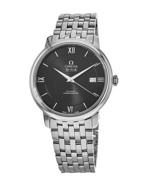 Shop Omega De Ville Prestige Co-Axial Black Dial Silver Steel Strap Watch for Men - 424.10.40.20.01.001 in USA