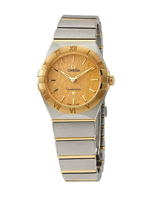 Shop Omega Constellation Manhattan Yellow Dial Two Tone Steel Strap Watch for Women - 131.20.28.60.08.001 in USA