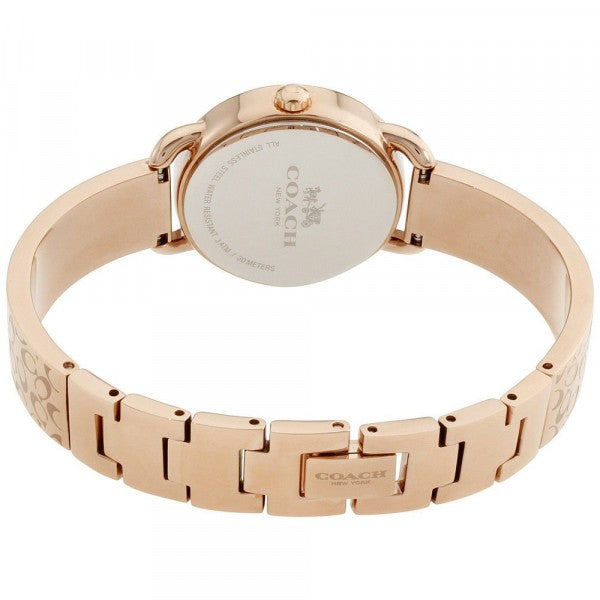 Coach Delancey White Dial Rose Gold Steel Strap Watch for Women - 14502355 Buy Now By Coach