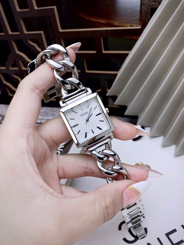 Shop Guess Vanity Silver Dial Silver Steel Strap Watch for Women - W1029L1 in USA