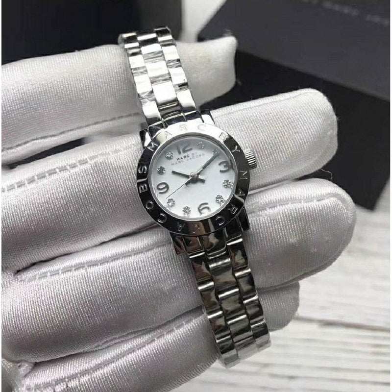 Marc Jacobs Amy Dinky White Dial Silver Steel Strap Watch for Women - MBM3225 Buy Now By Marc Jacobs