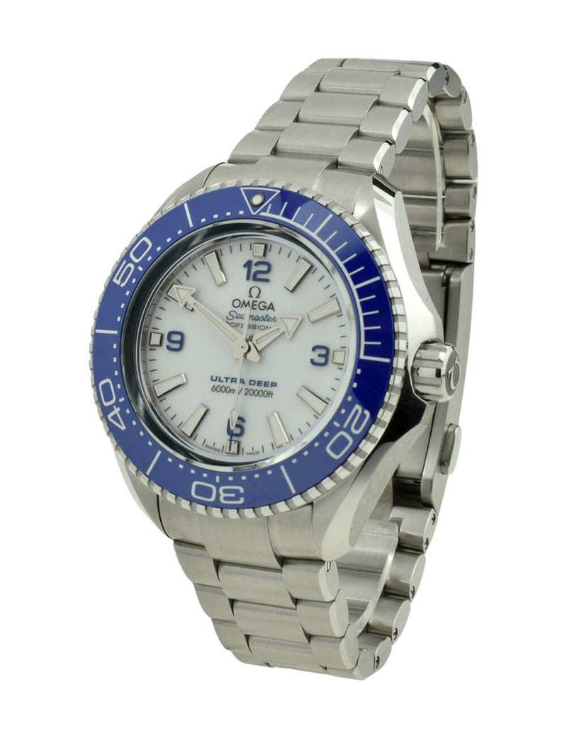 Shop Omega Planet Ocean 6000M Co Axial Master Chronometer 45.5mm White Dial Silver Steel Strap Watch for Men - 21530462104001 in USA
