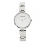 Shop Calvin Klein Wavy Silver Dial Silver Steel Strap Watch for Women - K9U23146 in USA