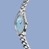 Michael Kors Layton Chronograph Mother of Pearl Blue Dial Silver Steel Strap Watch For Women - MK6847 Buy Now By Michael Kors
