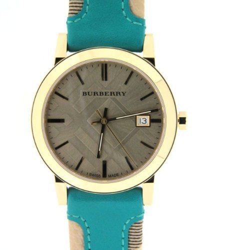 Burberry Heritage Gold Dial Blue Leather Strap Watch for Women - BU9112 Buy Now By Burberry