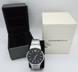 Emporio Armani Classic Quartz Black Dial Silver Steel Strap Watch For Men - AR9107 Buy Now By Emporio Armani